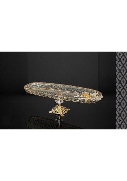 Tropik Mix Gold 39X14X14CM Cam Büyük Kayık Ayaklı