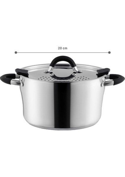 Madeline Derin Tencere - Çelik - 20 cm