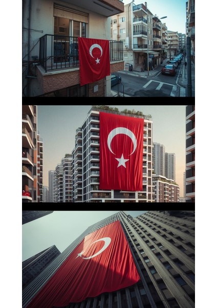 Türk Bayrağı Raşel Kumaş 300X450 cm 120 G/m² 1 Adet – Ev, Balkon ve Dış Mekan Kullanıma Uygun