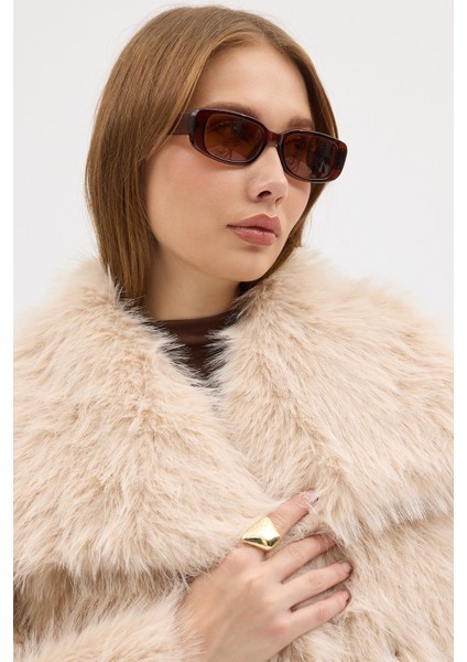 Kadın Premium Yakalı Suni Kürk