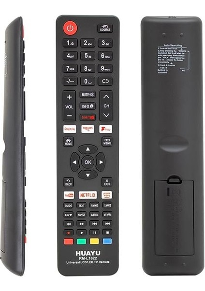 RM-L1622 Netflix-Youtube-Prime Video-Google Play Tuşlu Universal LCD LED Tv Kumandası
