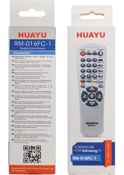 Huayu RM-016FC-1 Samsung 00104H-00104K-00104N-00104M-10095U-10107N LCD LED Tv Kumanda modelleri