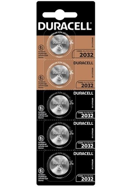 CR2032 Lityum Düğme Pil (5'li Paket)
