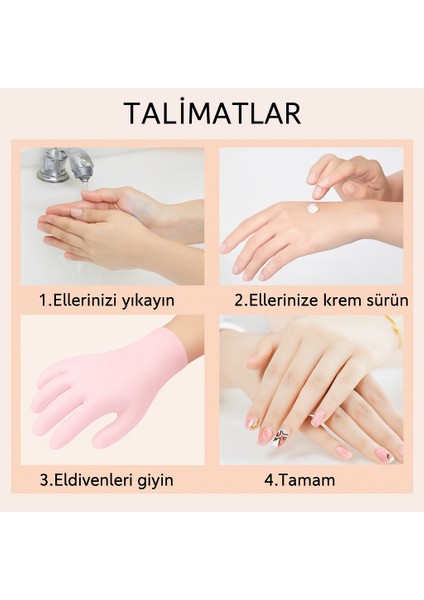 Silikon Bakım Eldiveni Nemlendirici ve Çatlama Önleyici Jel El Peelingi Ölü Deri Atıcı 1 Çift fiyatları