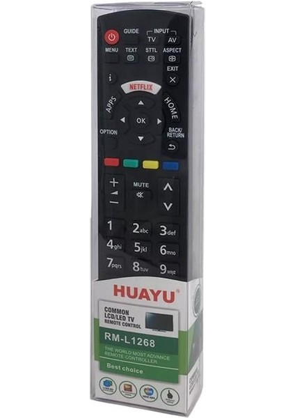 Huayu RM-L1268 Panasonic Netflix Tuşlu Universal LCD Tv Kumandası modelleri