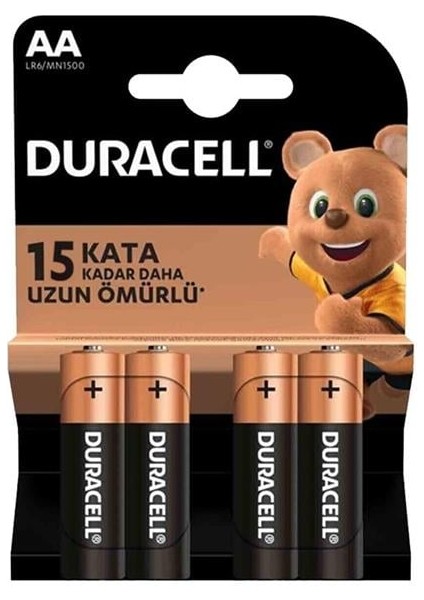 LR6/MN1500 1.5V Alkalin 4'lü Aa Kalem Pil