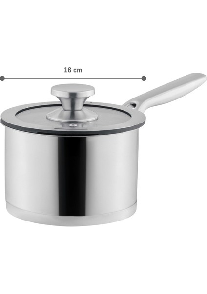 Raye Sos Tenceresi - Çelik - 16 cm