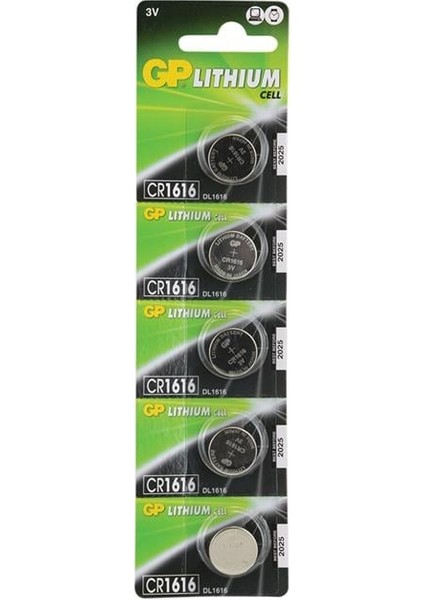 CR1616 Lityum 3 Volt Pil 5'li Paket