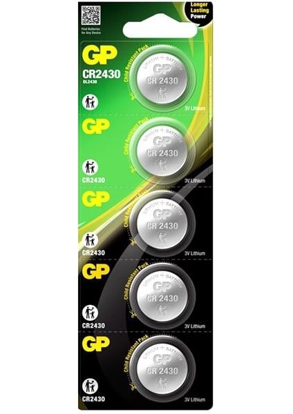 CR2430 3 Volt Lityum Pil (5'li Paket)