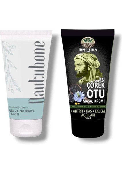 Nautubone + Ibn-I Sina Çörek Otu Kremi Bitkisel Içerikli Kas ve Eklemler Masaj Kremleri 50 ml