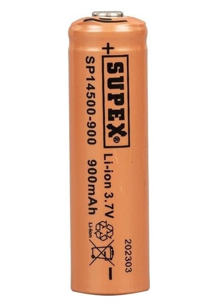 Lityum Ion 3.7V 900MAH Şarj Edilebilir Başlıklı Pil SP14500-900S