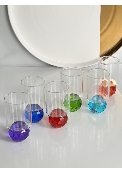 Mix Diamond Color 6'lı Kahve Yanı Su KADEH-100ML modelleri