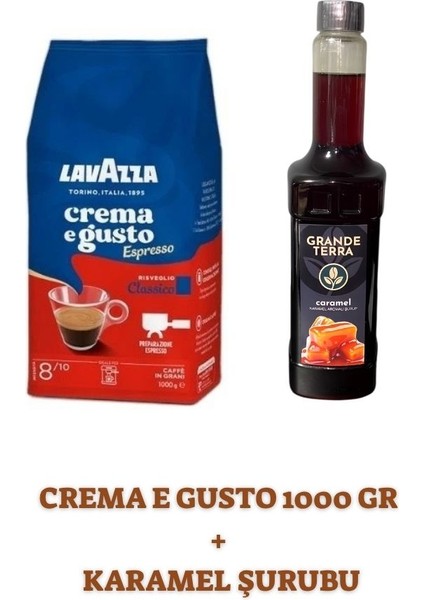 Crema E Gusto 1000G + Grandeterra Karamel Şurubu 750 ml