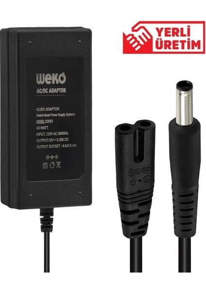 12 Volt 3.25 Amper 4.5x3.0mm Uçlu Notebook Adaptör