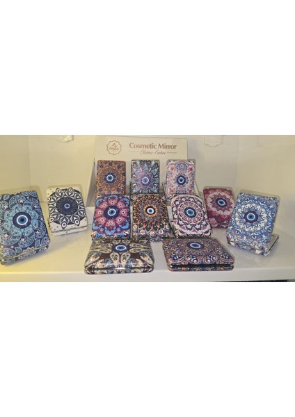 12'li Büyüteçli Dikdörtgen Cep Aynası