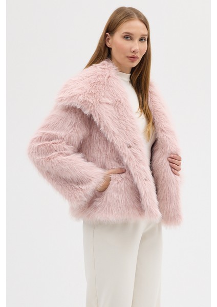 Kadın Premium Yakalı Suni Kürk modelleri