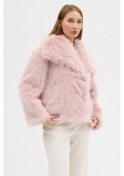 Kadın Premium Yakalı Suni Kürk