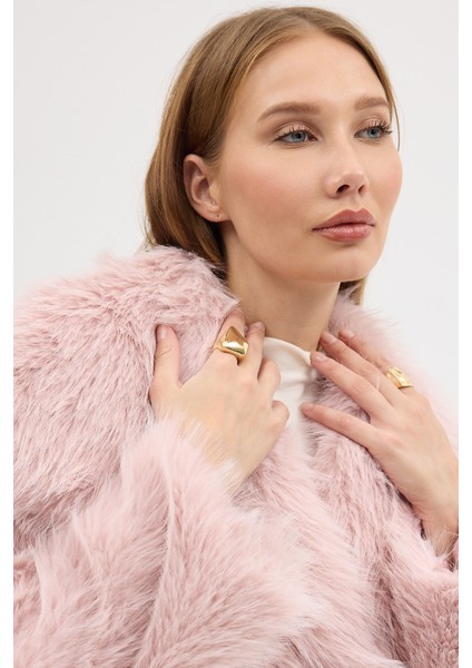 Kadın Premium Yakalı Suni Kürk