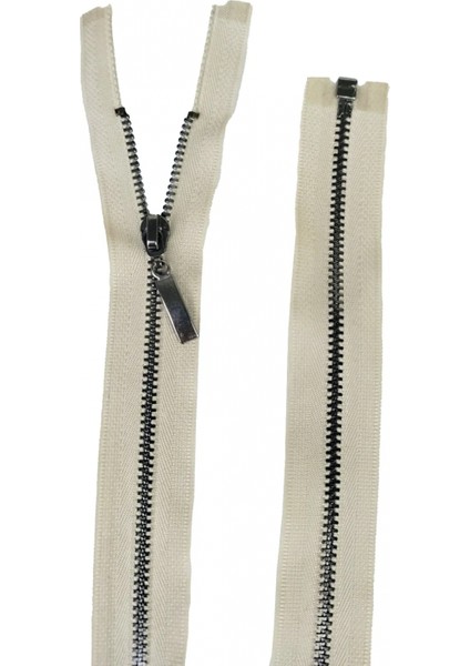 Metal Dişli Fermuar Bej 55 cm 1 Adet Çok Amaçlı Kullanım F-701 fiyatları