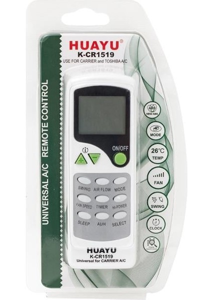 Carrier K-CR1519 Universal Klima Kumandası fiyatları