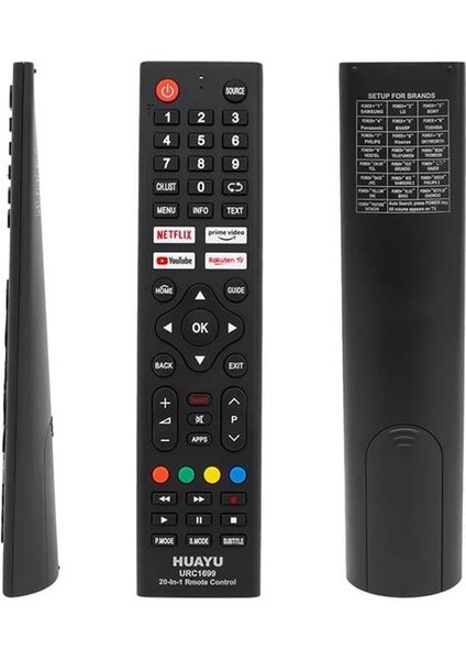 URC1699 20IN1 Netflix - Youtube - Prime Video Tuşlu Universal Lcd-Led Tv Kumanda