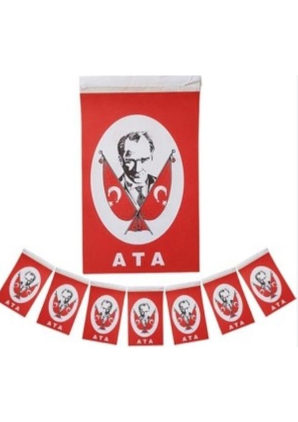 Mini Boy Ipli Atatürklü Bayrak 3lü paket