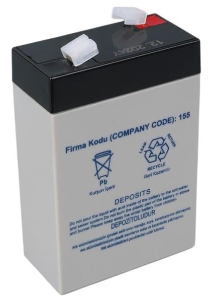 Yh-62.8 6 Volt - 2.8 Amper Dik Akü (66X33X97 Mm) fiyatları