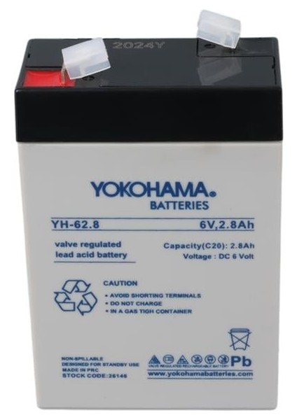Yh-62.8 6 Volt - 2.8 Amper Dik Akü (66X33X97 Mm) modelleri