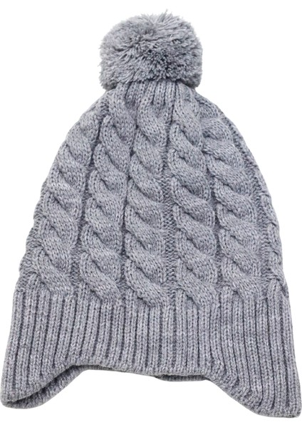 Minima Bebek Ponponlu Gri Örgü Bere – Kulak Kapatmalı, Yumuşak ve Sıcak Tutucu Kışlık fiyatları