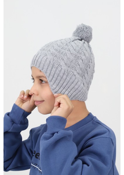 Minima Bebek Ponponlu Gri Örgü Bere – Kulak Kapatmalı, Yumuşak ve Sıcak Tutucu Kışlık fırsatları