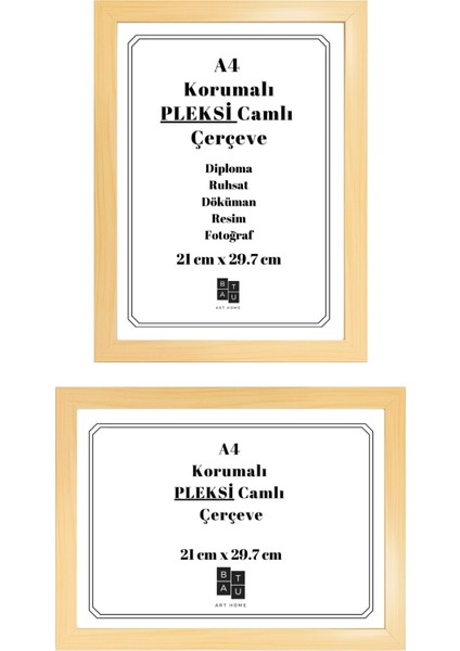 5 Adet A4 Çerçeve Gerçek Korumalı Kırılmaz Pleksi Belge Diploma Resim Fotoğraf Asılabilir 21 x 29.7 cm modelleri