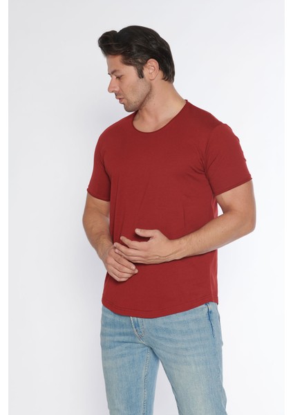 Erkek Geniş Yaka %100 Pamuk Salaş T-Shirt fiyatları