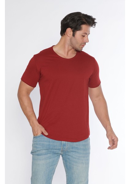 Erkek Geniş Yaka %100 Pamuk Salaş T-Shirt indirimleri