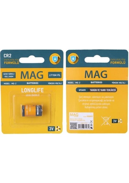 Mg-2 Cr2 3 Volt Lityum Fotoğraf Makinesi Pili Tekli Blister fırsatları