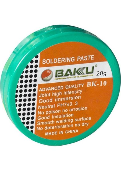 Bk-10 20 Gram Lehim Pastası - Yüksek Kaliteli Lehimleme, Ileri Seviye Soldering Paste