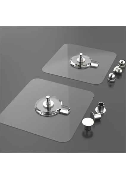 2 Adet Süper Güçlü Vidalı Suya Dayanıklı Yapıştırıcı Banyo Sepet Raf Sabitleyici