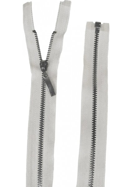 Fermuar Metal Dişli Beyaz 55 cm 1 Adet Tekstil Malzemesi F-702 fiyatları