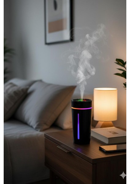 KT-H04 Siyah Oto Içi Ofis Ev Hava Nemlendirici Işıklı Buhar Koku Makinası fiyatları