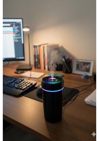 KT-H04 Siyah Oto Içi Ofis Ev Hava Nemlendirici Işıklı Buhar Koku Makinası fırsatları