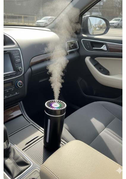 KT-H04 Siyah Oto Içi Ofis Ev Hava Nemlendirici Işıklı Buhar Koku Makinası