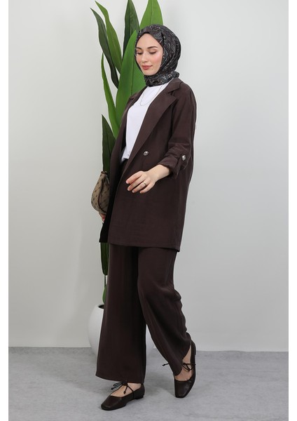 Elvin Pantolonlu Takım Acı Kahve fırsatları