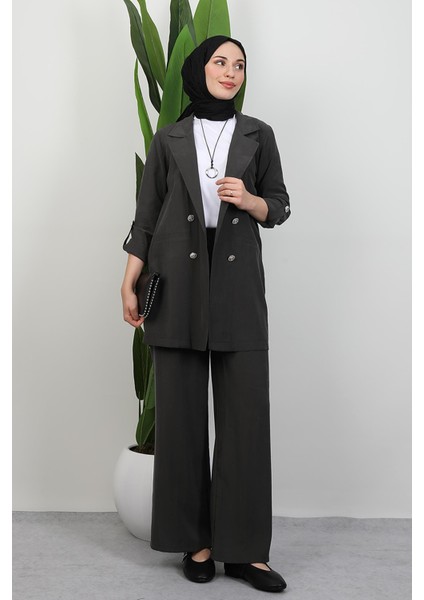 Elvin Pantolonlu Takım Füme