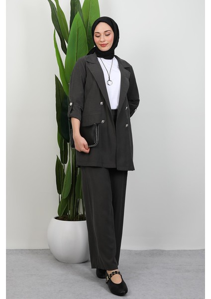 Elvin Pantolonlu Takım Füme fiyatları