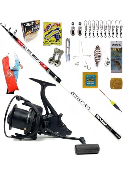 Carp-X 8000 Baitrunner 420CM 100-200GR Oslo Camarro Surf Profesyonel Sazan Kıyı Olta Takımı Seti