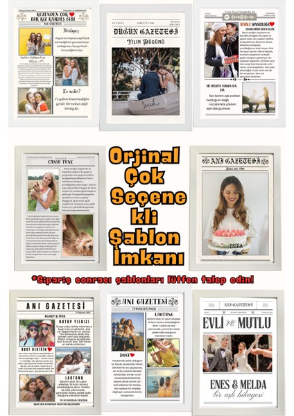 Anı Gazetesi Posteri, Doğum, Özel Gün, Nişan, Düğün, Her An İçin Kişiselleştirilebilir Hatıra/A4 Kağıt baskı (Çerçevesiz) fırsatları