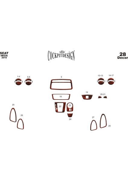 Seat Ibiza - Cordoba 2010 25P Piano Black Kaplama Maun