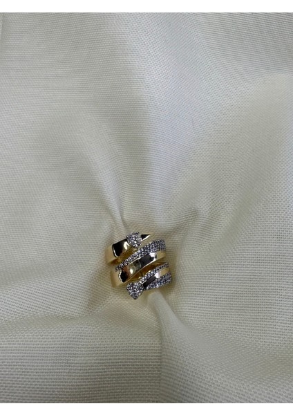 Sarmal Zirkon Taşlı Yüzük