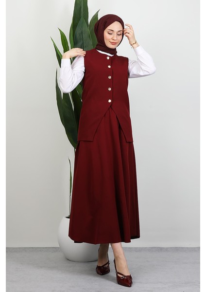 Meyra Yelek Etekli Takım Bordo fiyatları