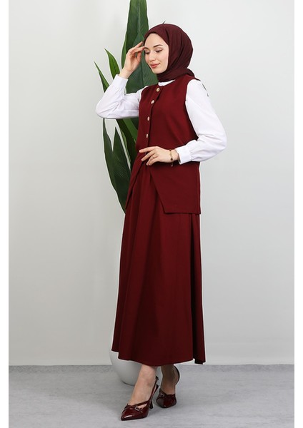 Meyra Yelek Etekli Takım Bordo fırsatları