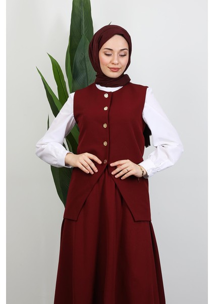 Meyra Yelek Etekli Takım Bordo indirimleri